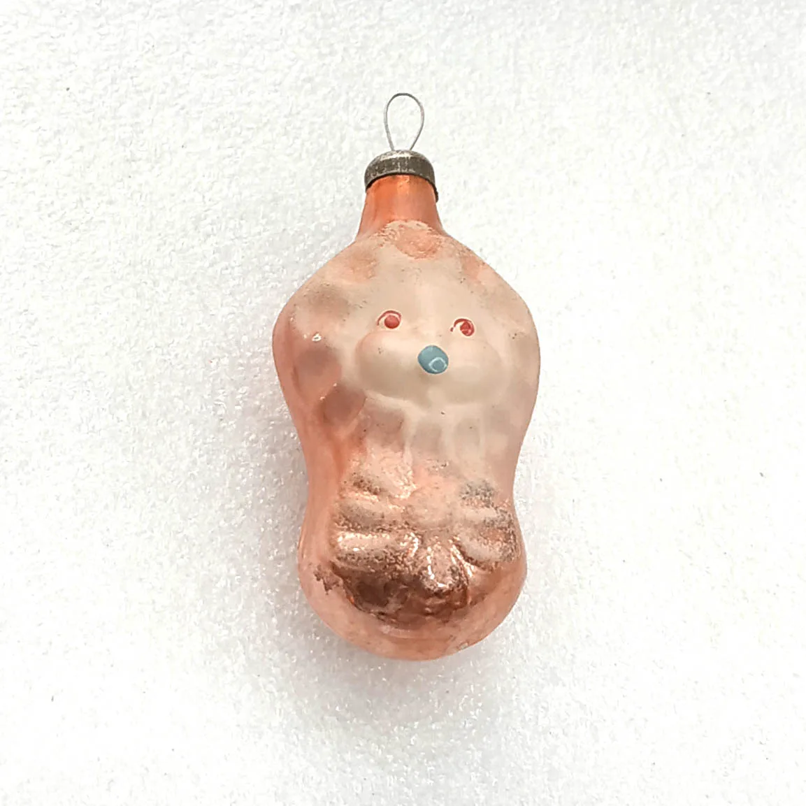 Vintage Silver Glass Christmas Ornament USSR Antique Tree Toy Decor Baby