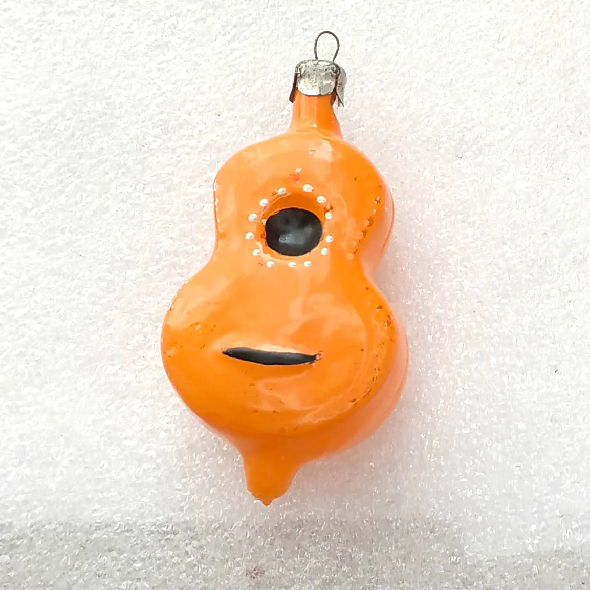 Vintage Glass Christmas Ornament USSR Antique Tree Decor Guitar