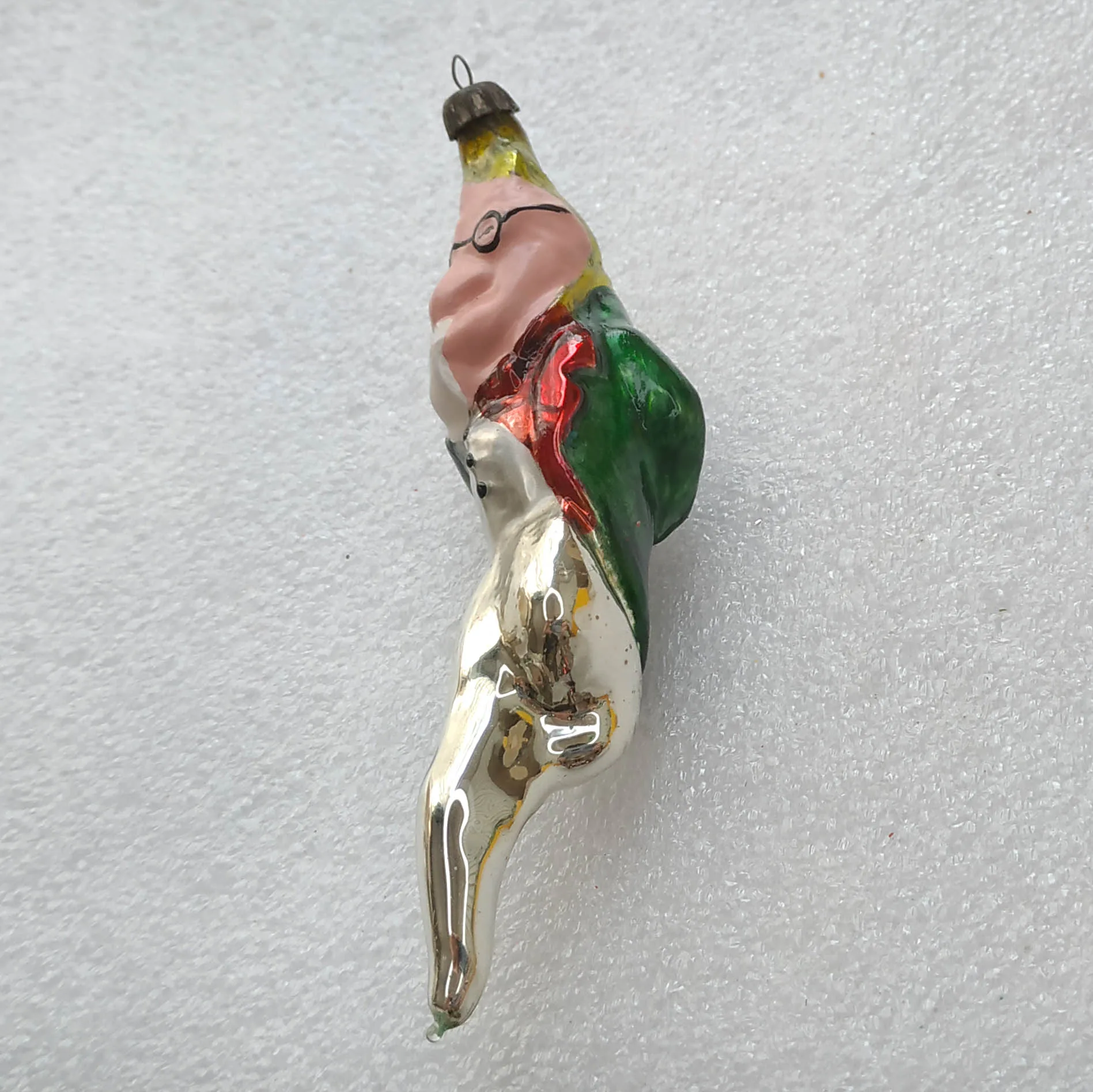 Vintage Glass Christmas Ornament USSR Antique Lawyer Pea