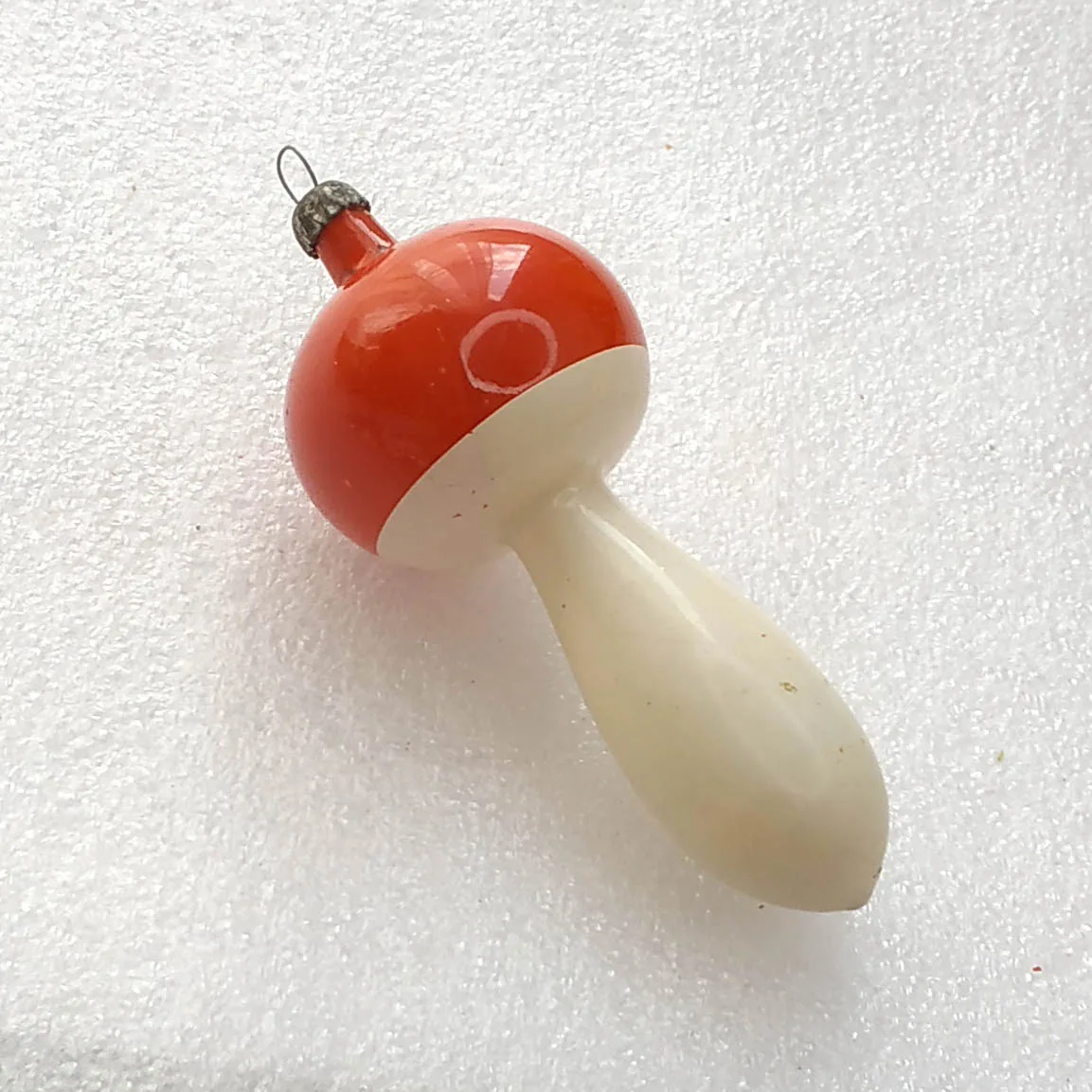 Vintage Glass Christmas Ornament USSR Antique Tree Decor Mushroom