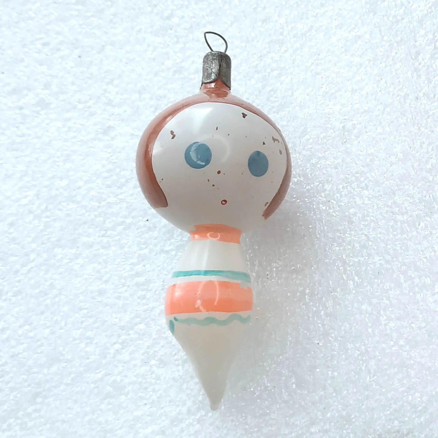 Vintage Glass Christmas Ornament USSR Antique Tree Toy Decor Doll