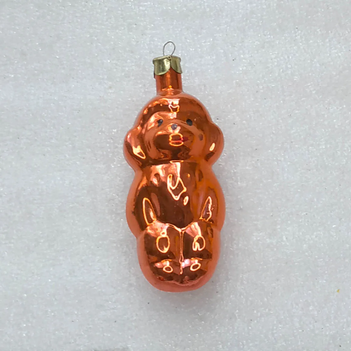 Vintage Christmas Silver Glass Ornament Tree USSR Antique Decor Monkey