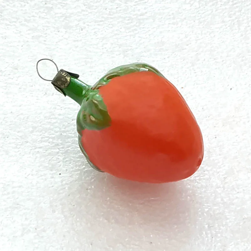 Vintage Christmas Glass Ornament Strawberry Tree USSR Antique