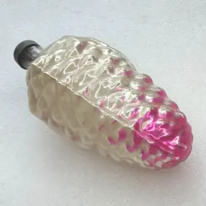 Vintage Christmas Mercury Glass Ornament USSR Antique Pinecone