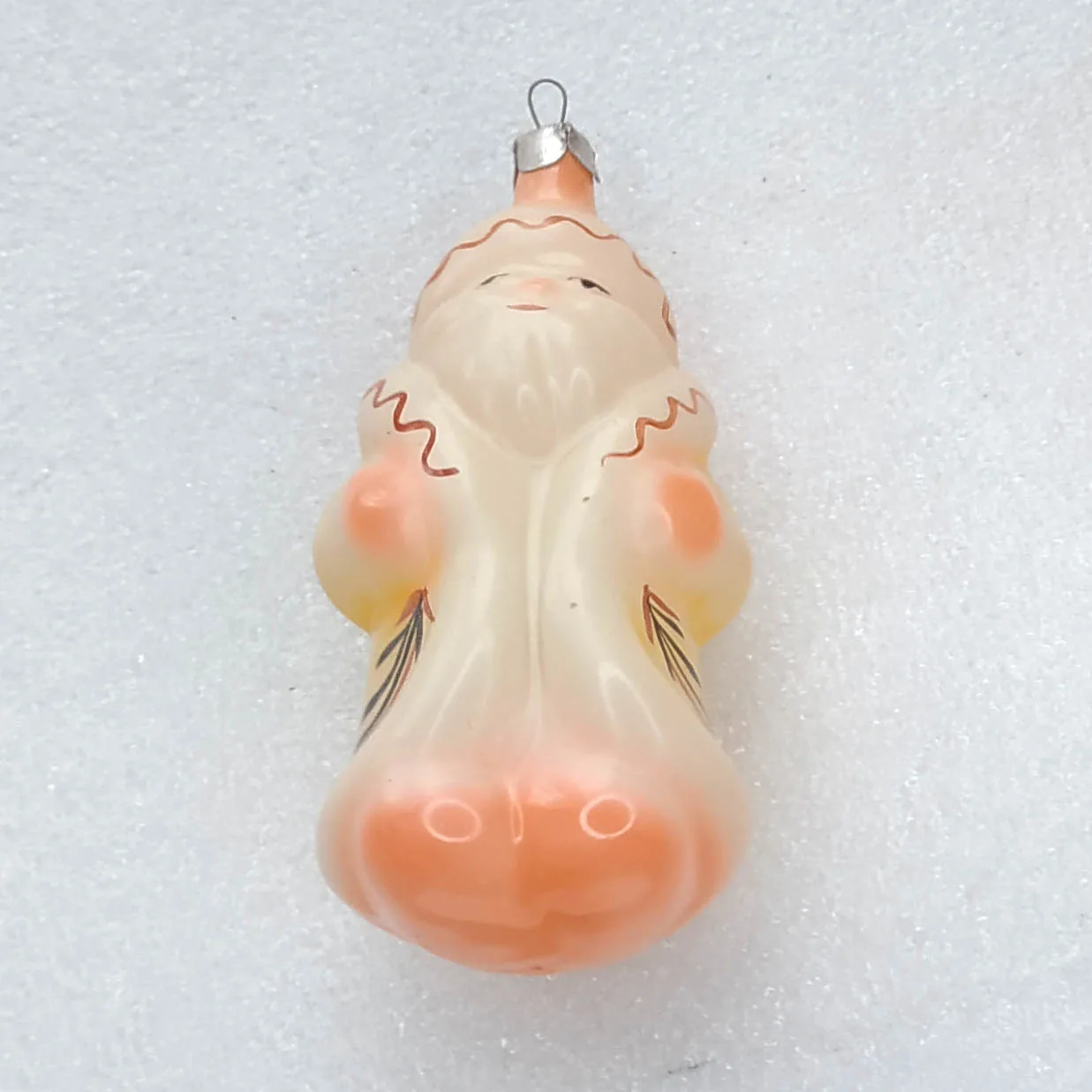 Vintage Christmas Glass Ornament Tree USSR Antique Toy Decor Santa Claus
