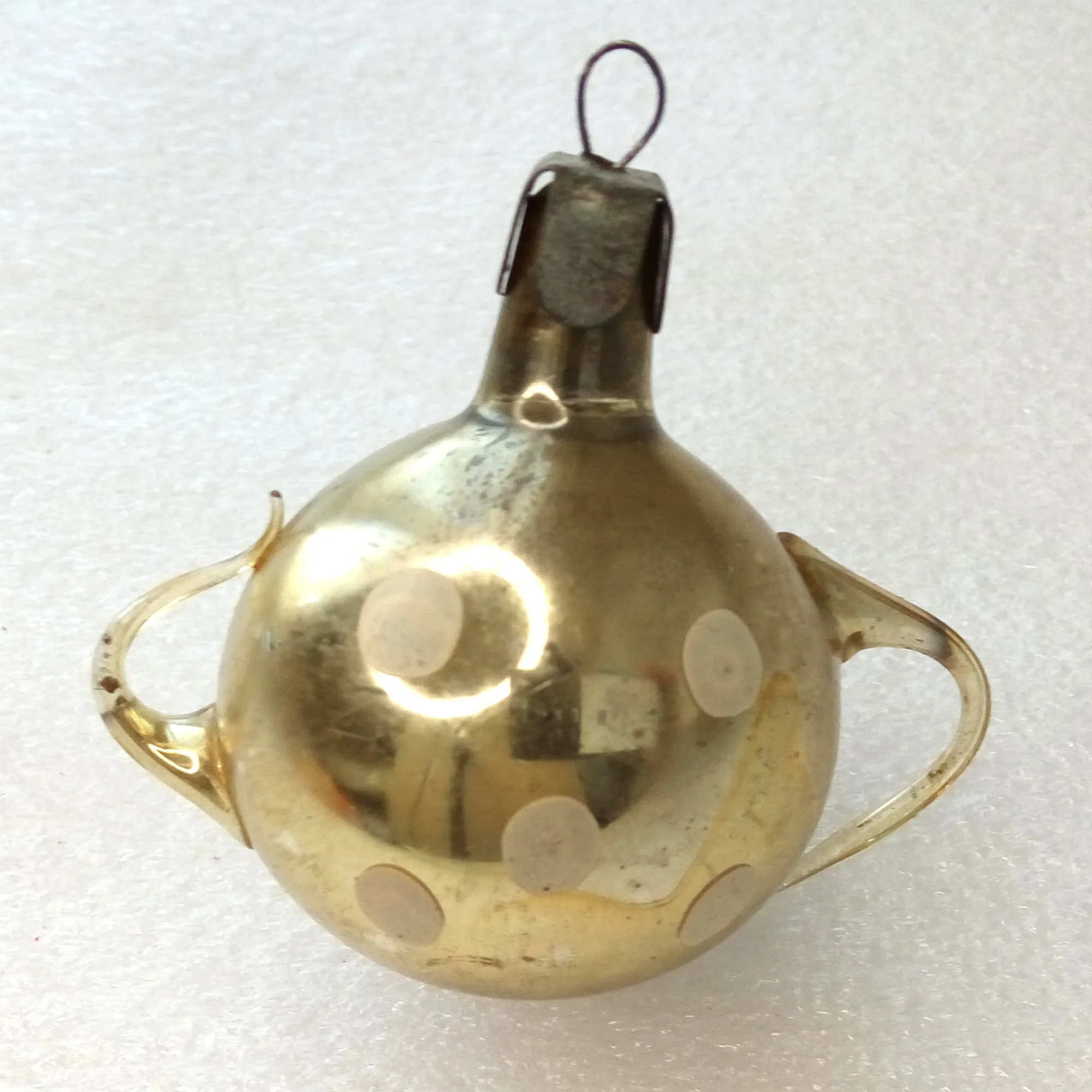 Vintage Glass Christmas Ornament Teapot