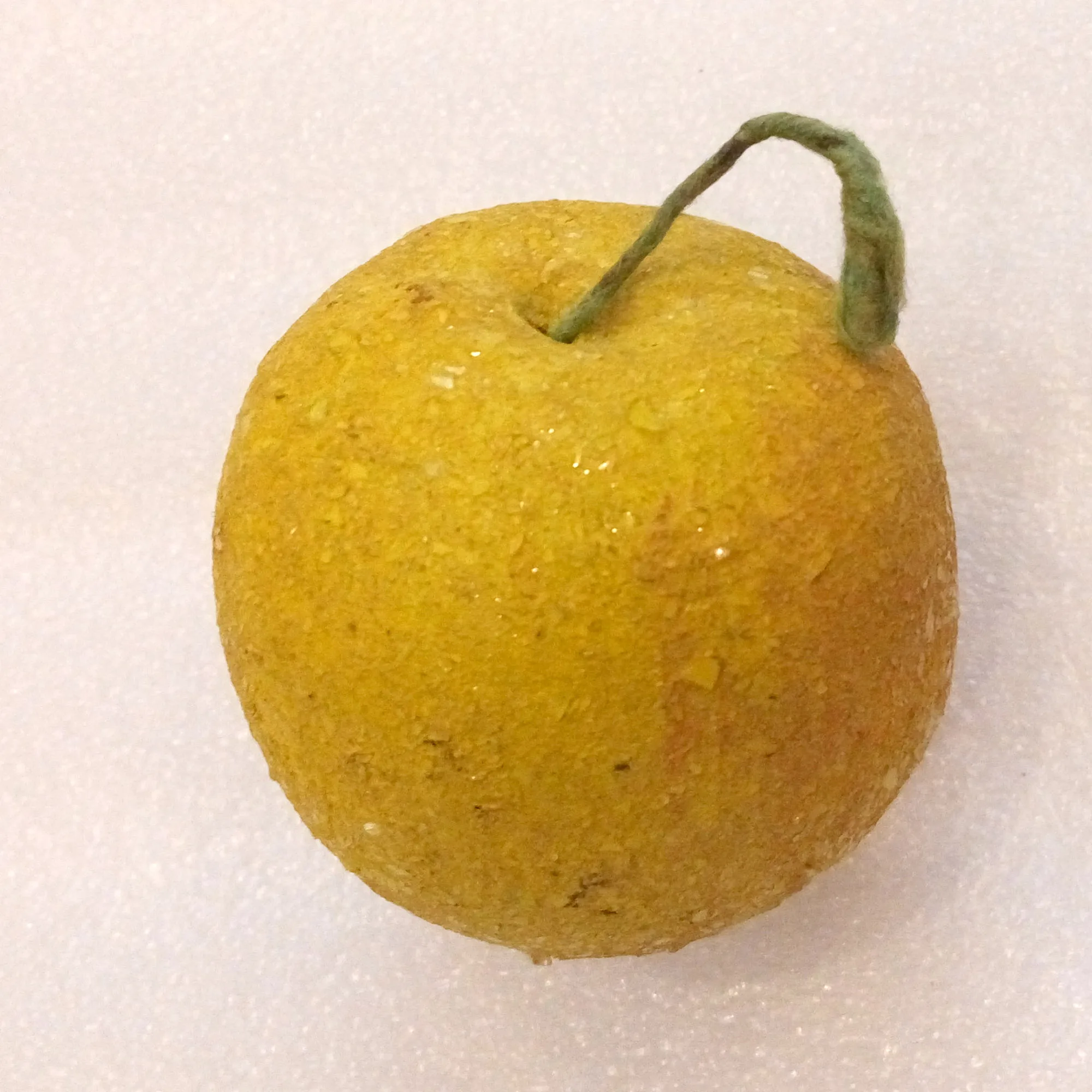 Vintage Russian Paper Mache Christmas Tree Ornament Apple