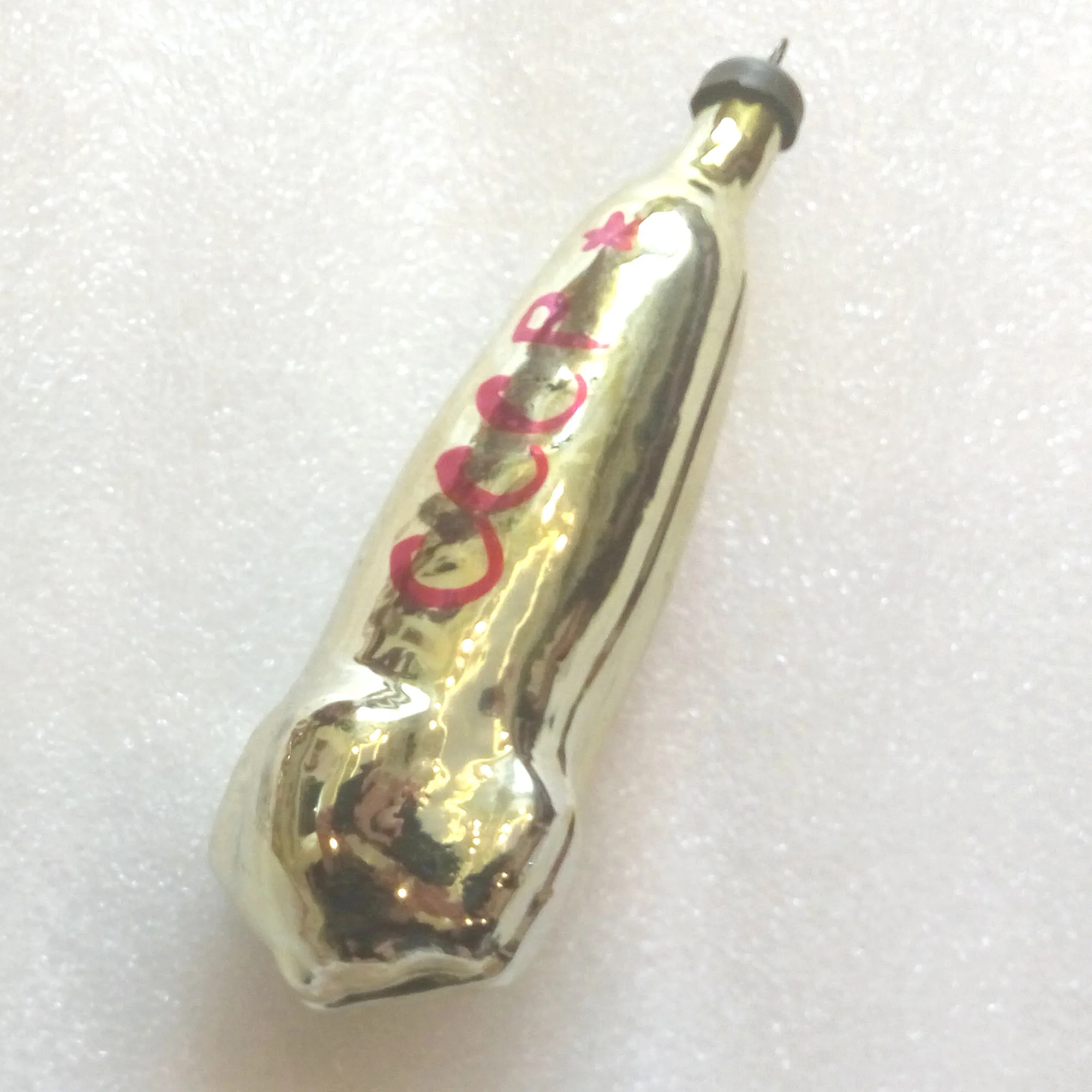 Vintage Russian Glass Christmas Tree Ornament Old Space Rocket