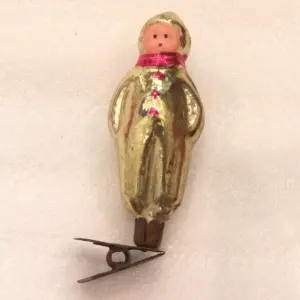Vintage Glass Christmas Ornament Boy