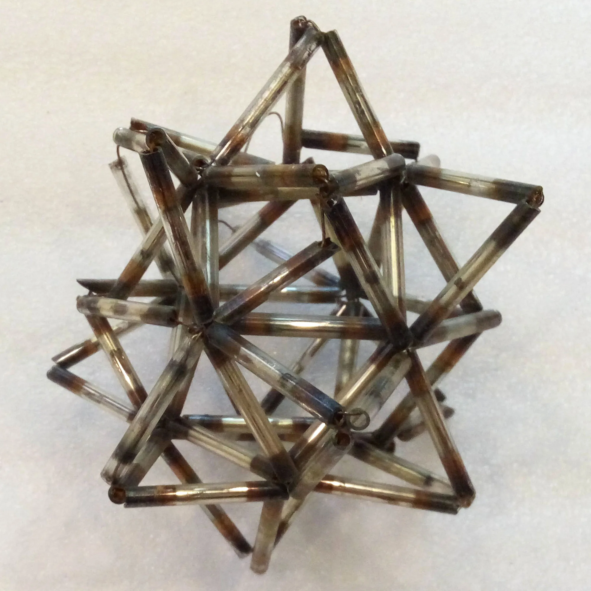 Vintage Tube Glass Christmas Ornament