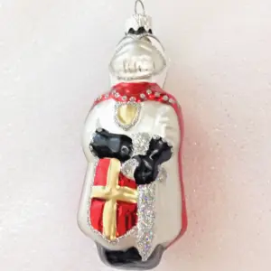 Ukrainian Glass Christmas Ornament Knight