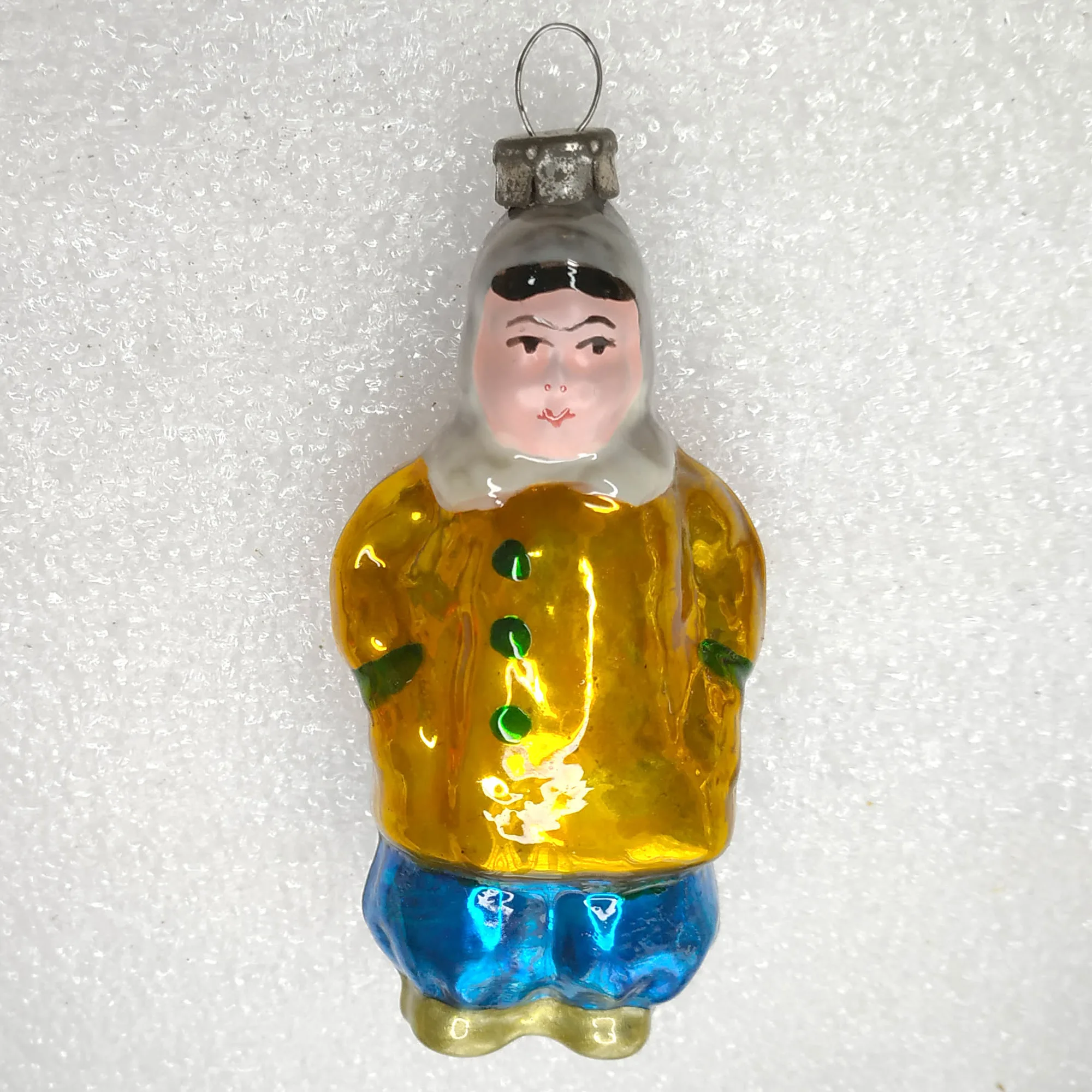 Antique Vintage Glass Christmas USSR Ornament Tree Toy Woman