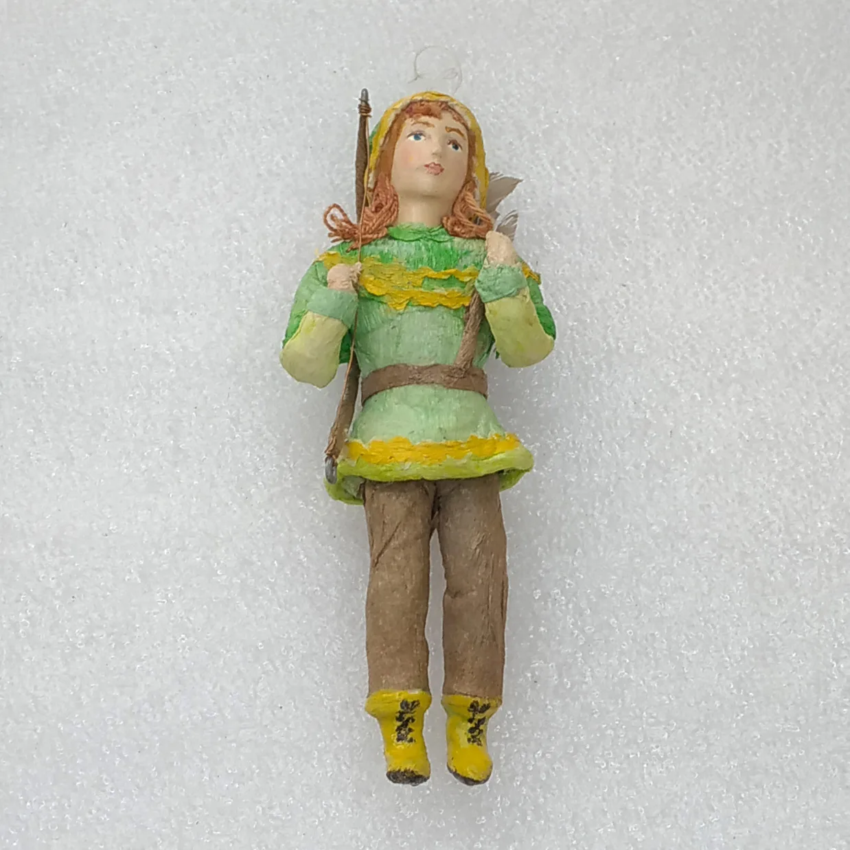 New Paper Mache Christmas Ornament Tree Toy Autors Work Robin Hood