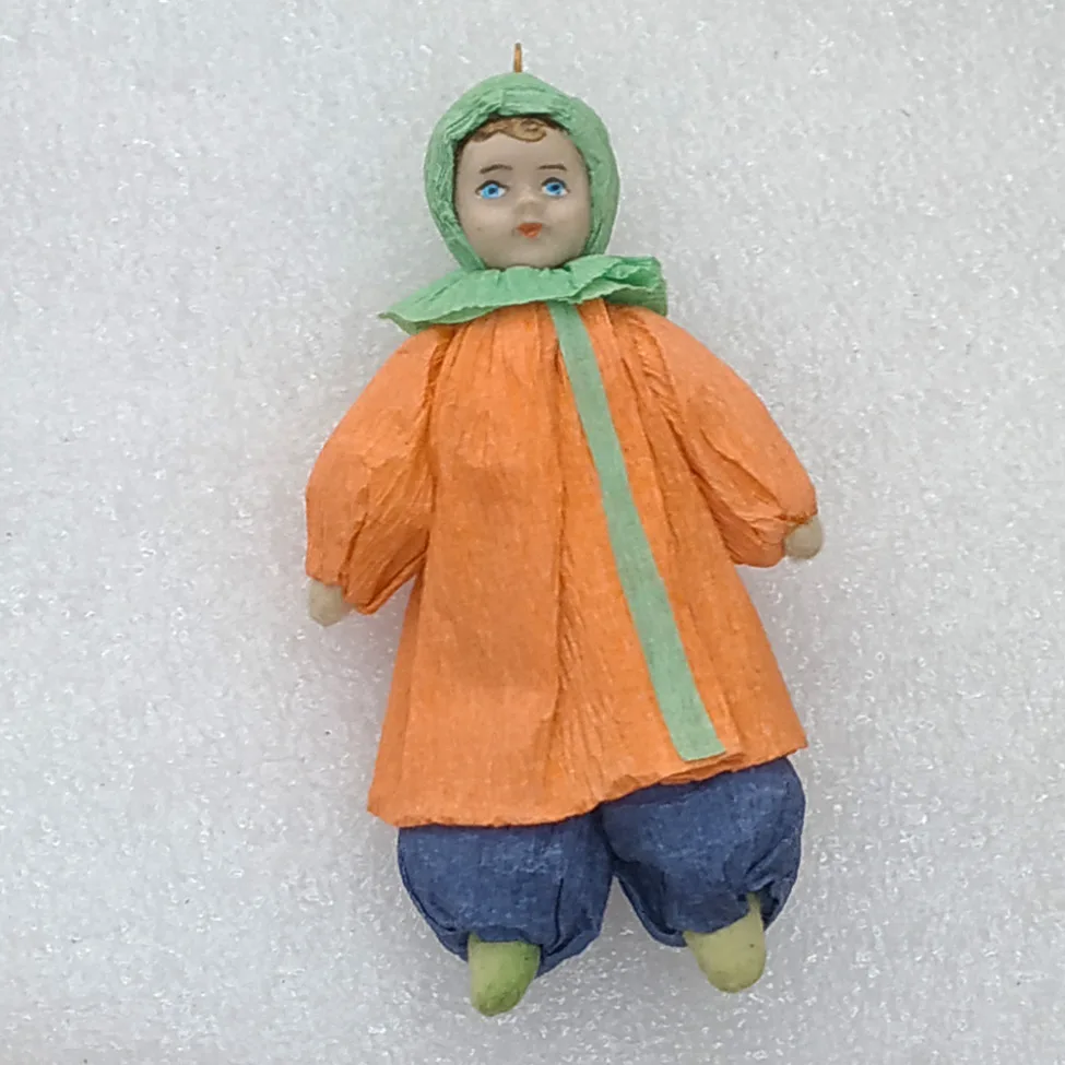 New Paper Mache Christmas Ornament Tree Toy Autors Work Baby