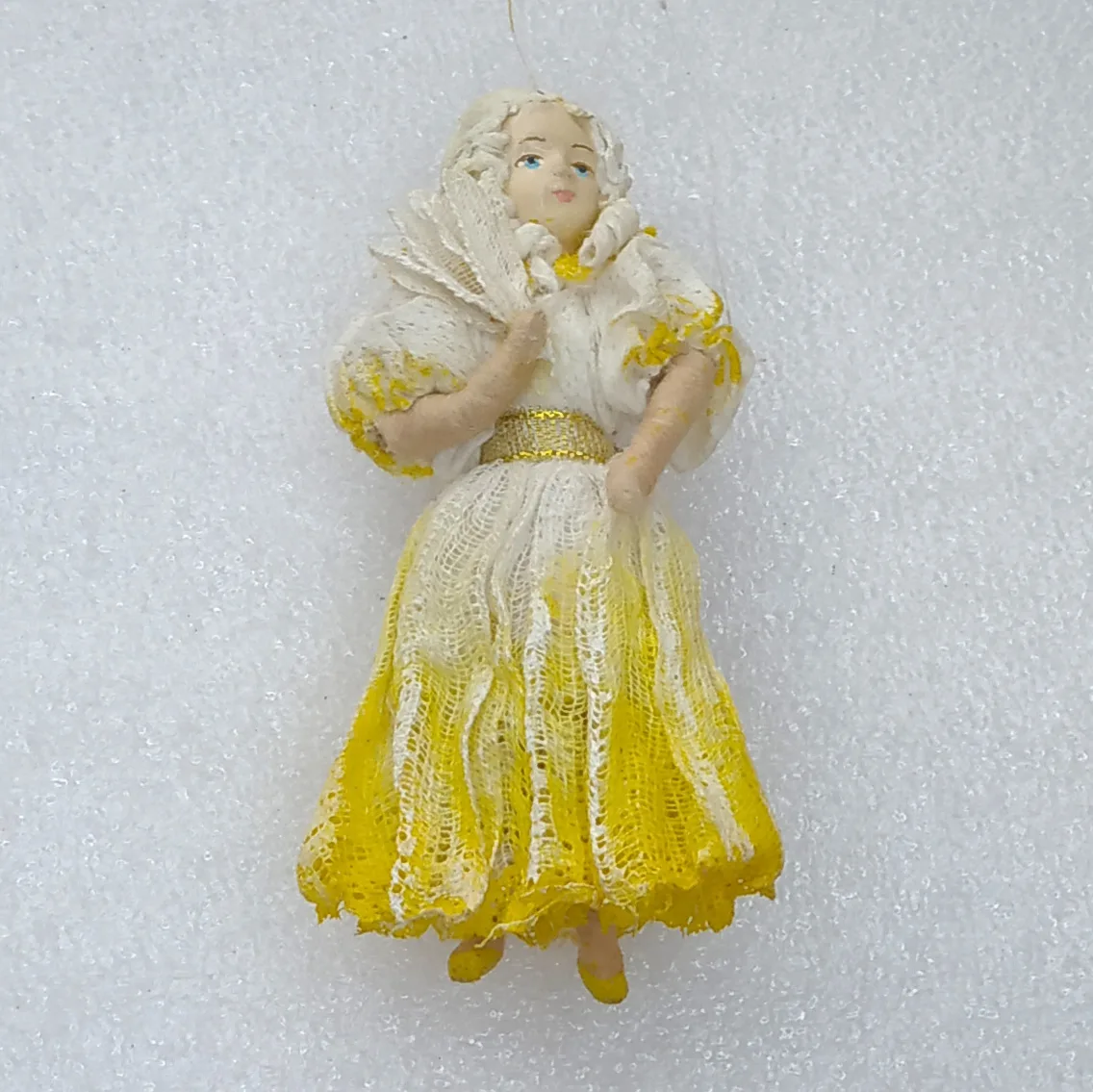 New Paper Mache Christmas Ornament Tree Toy Autors Work Girl
