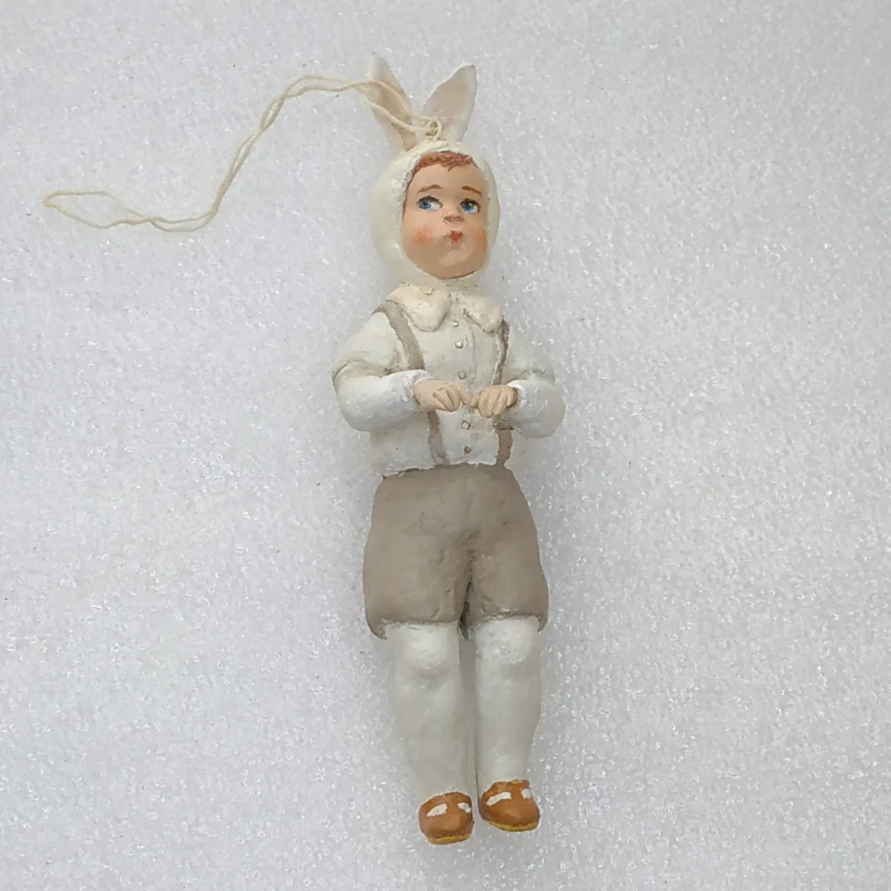 New Paper Mache Christmas Ornament Tree Toy Autors Work Boy Hare