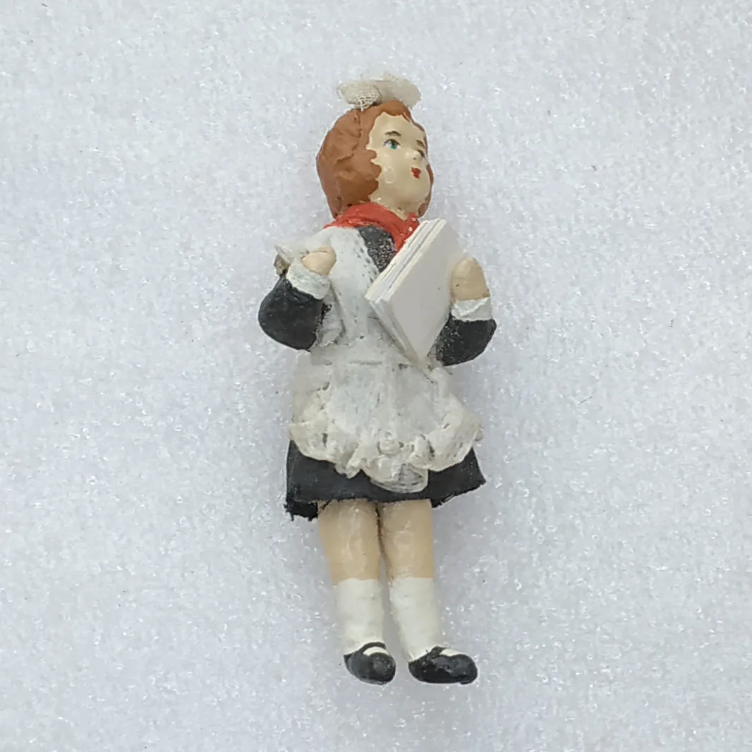 New Paper Mache Christmas Ornament Tree Toy Autors Work School Girl