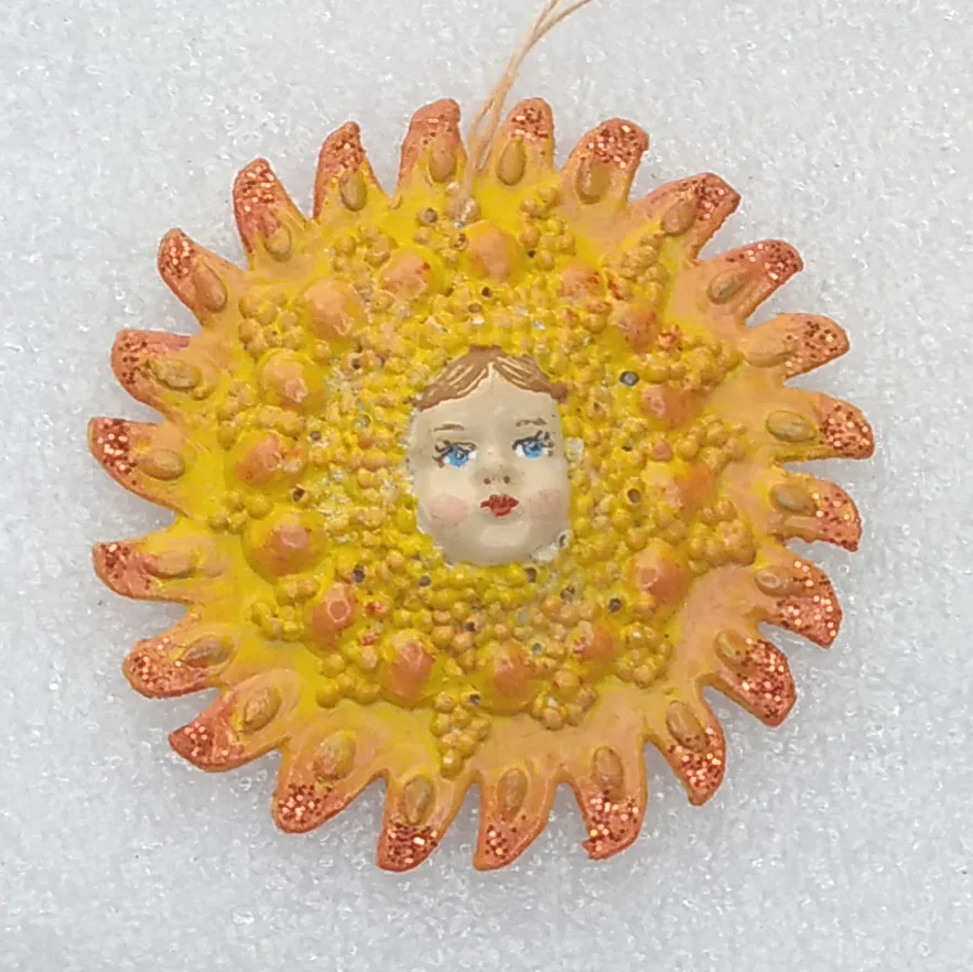 Paper Mache Christmas Ornament Tree Toy Autors Work Sun