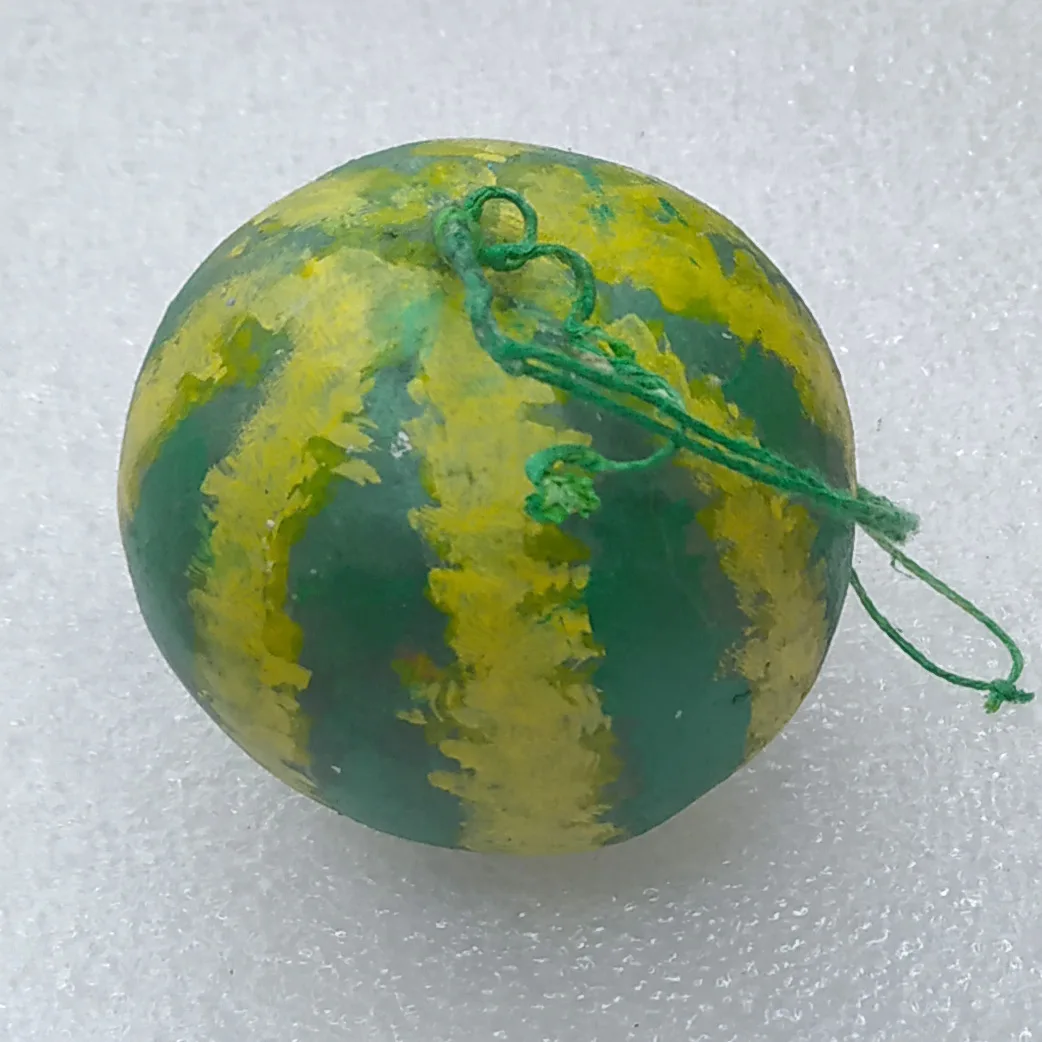 Paper Mache Christmas Ornament Tree Autors Work Watermelon