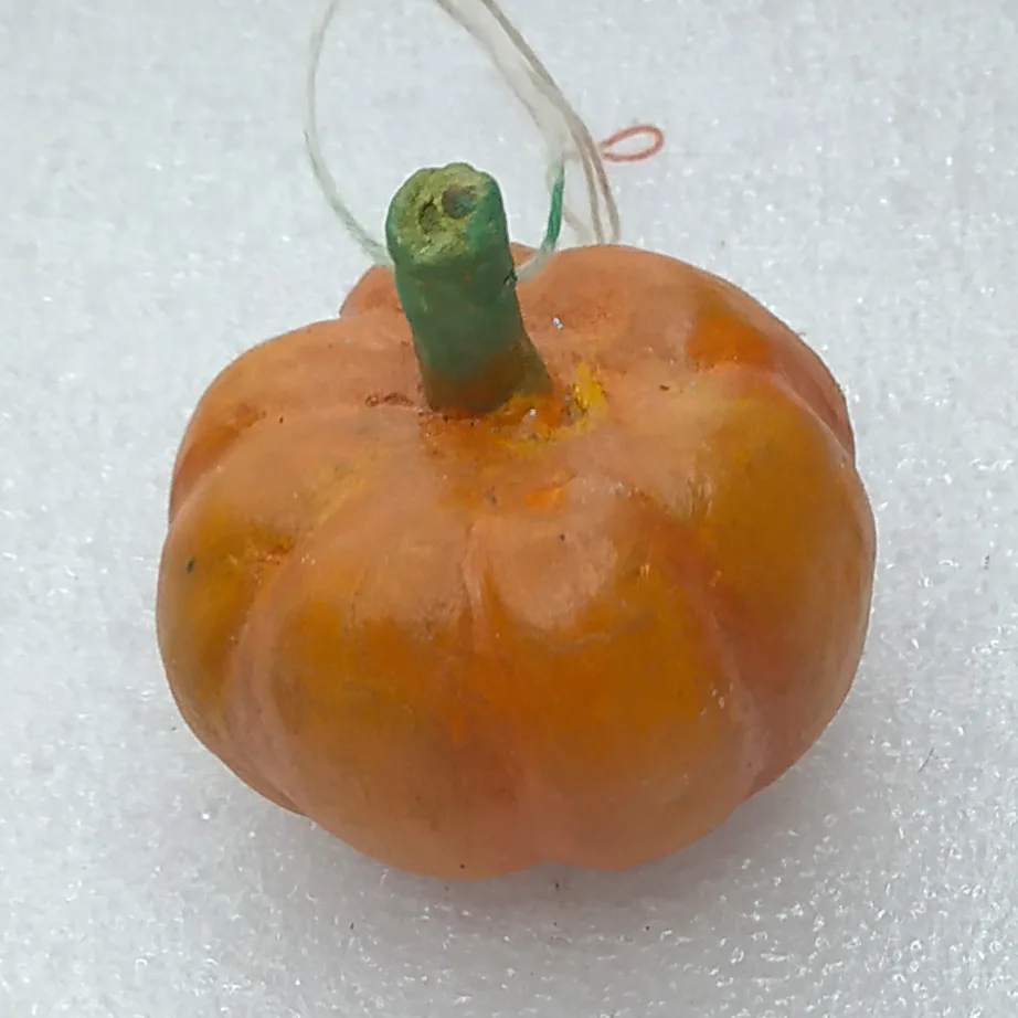 Paper Mache Christmas Ornament Tree Toy Autors Work Pumpkin
