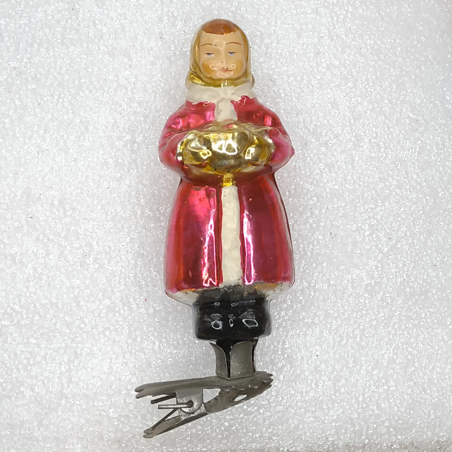 Antique Vintage Glass Christmas USSR Ornament Tree Toy Boy
