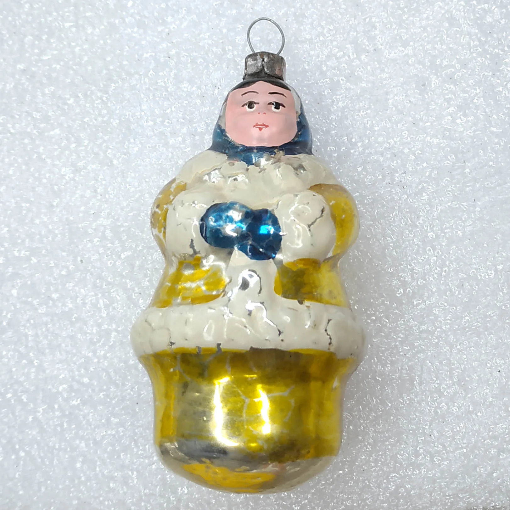 Antique Vintage Glass Christmas USSR Ornament Tree Toy Lady