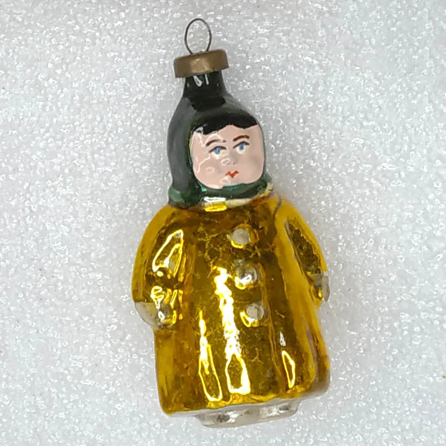 Antique Vintage Glass Christmas Russian Ornaments Tree Toy Girl
