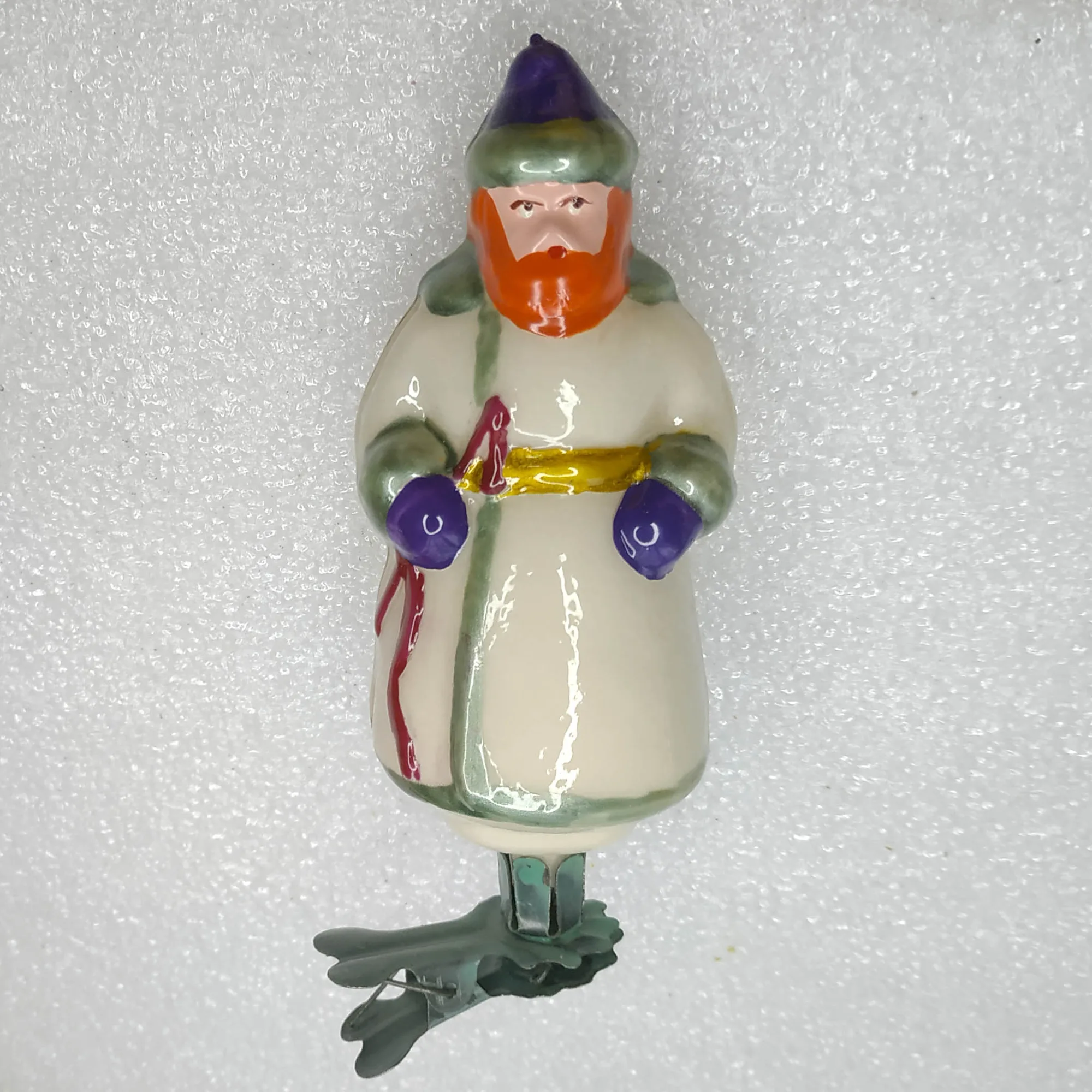 Antique Vintage Glass Christmas Russian Ornaments Coachman