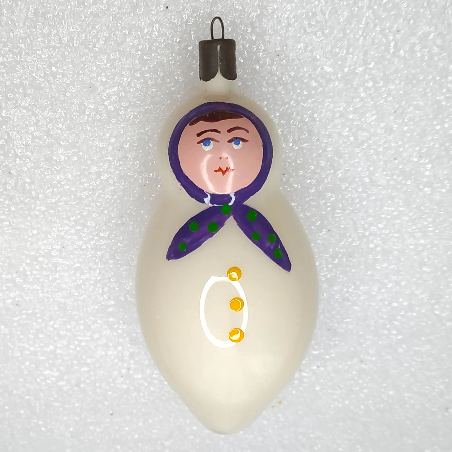 Unique Antique Vintage Glass Christmas Russian Ornaments Doll