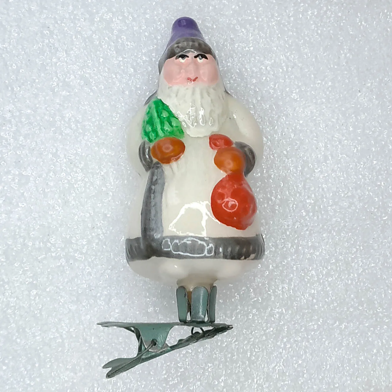 Antique Vintage Glass Christmas Russian Ornaments Santa