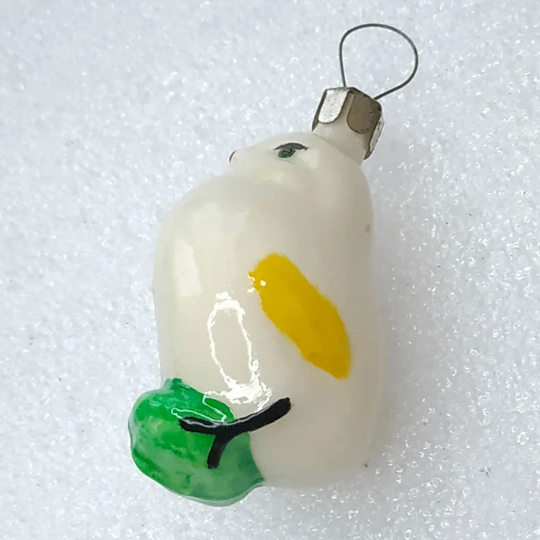 Unique Antique Vintage Glass Christmas USSR Ornament Chicken