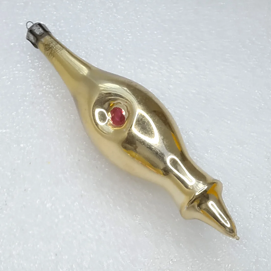 Antique Vintage Silver Glass Christmas Ornament USSR Icicle