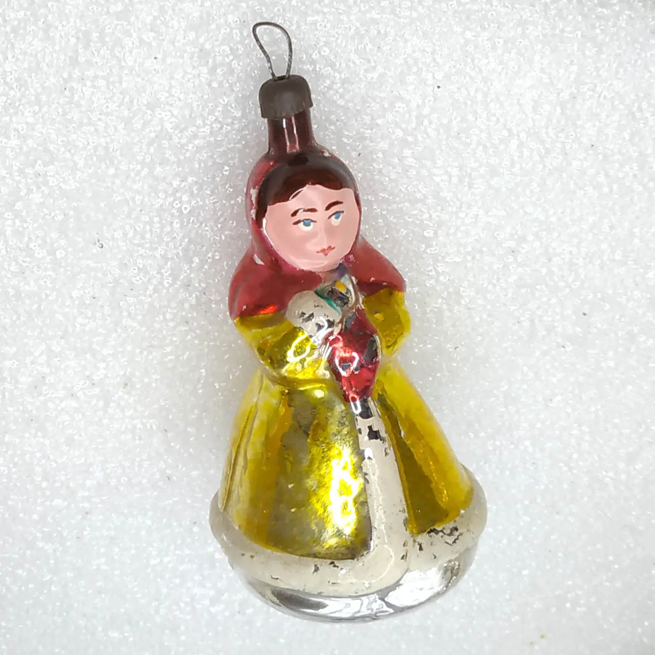 Vintage Glass Christmas Russian Ornaments Tree Toy Girl