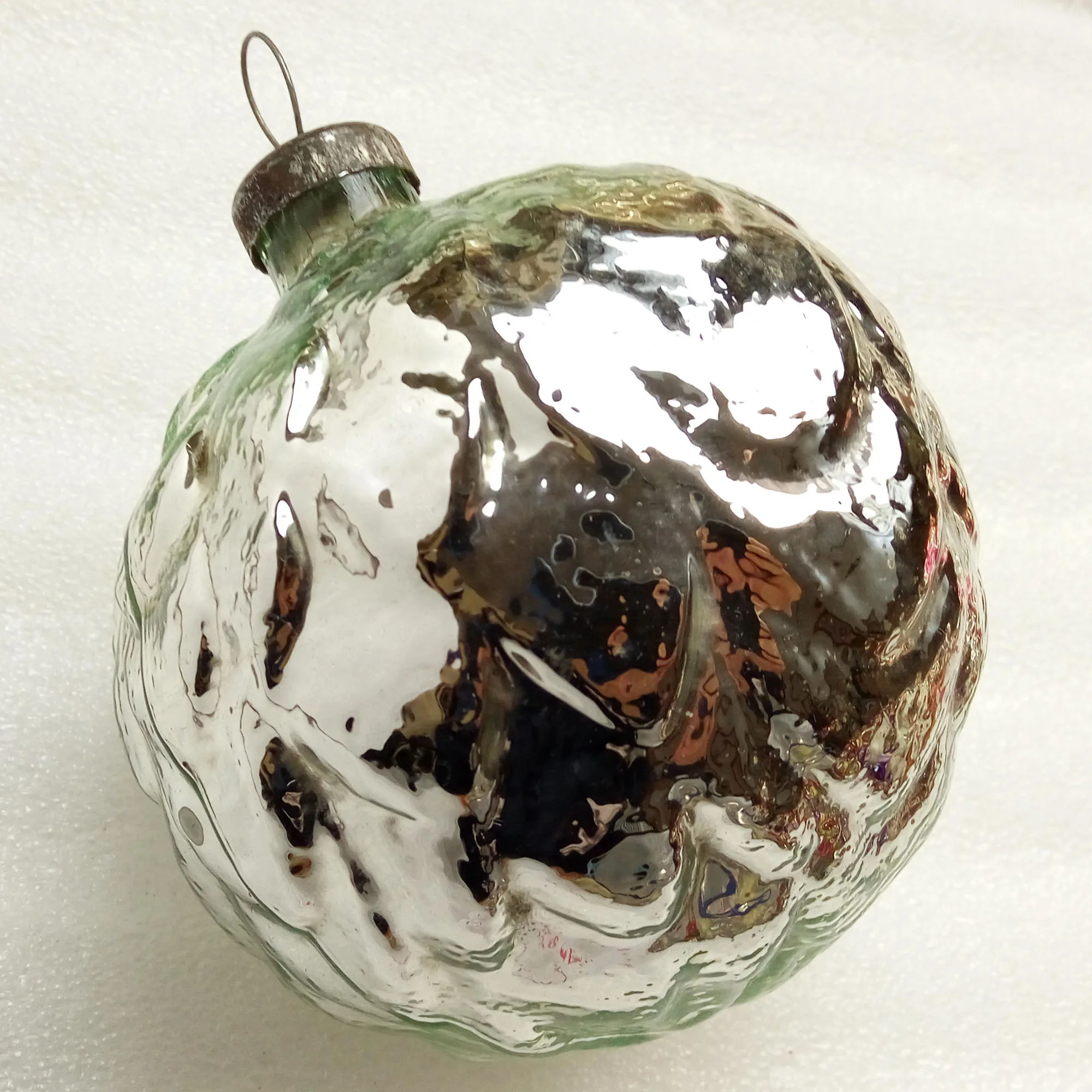 Huge Vintage Glass Christmas Tree Ornament Old Big Hop