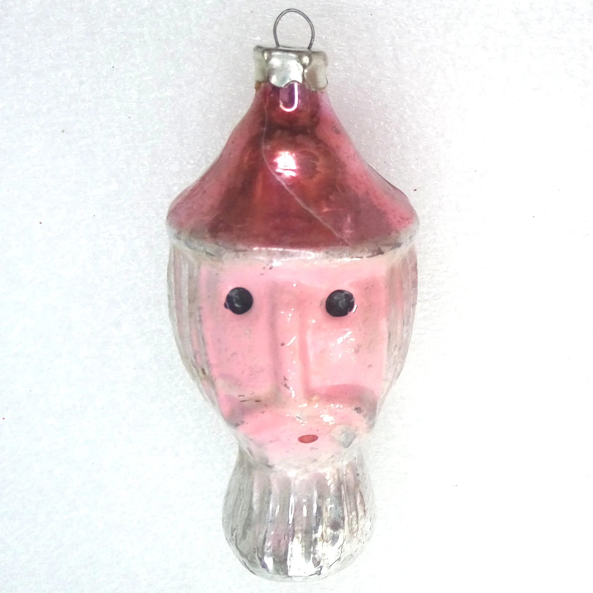 Vintage Ukrainian Glass Christmas Ornament Totem