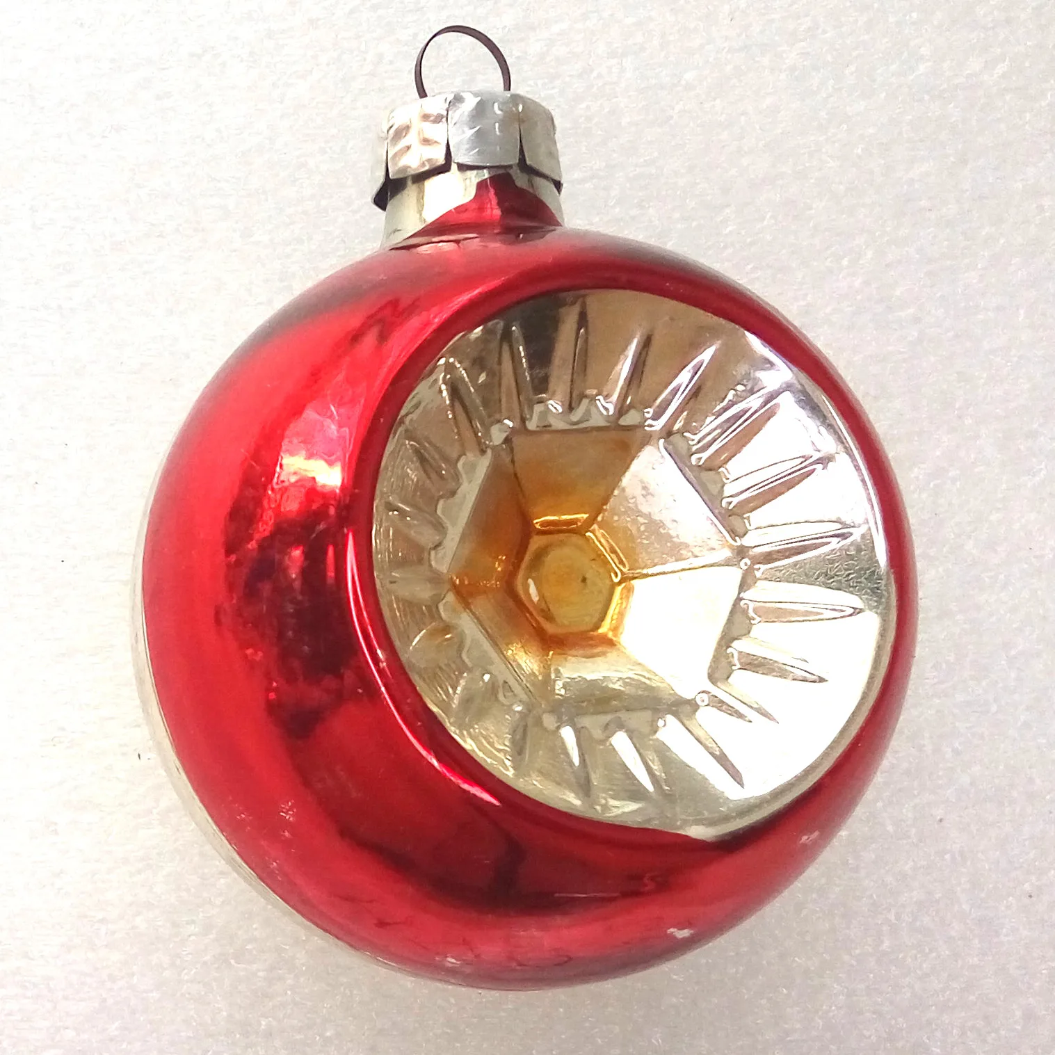 Antique Vintage GDR Glass Christmas Ornament Lantern