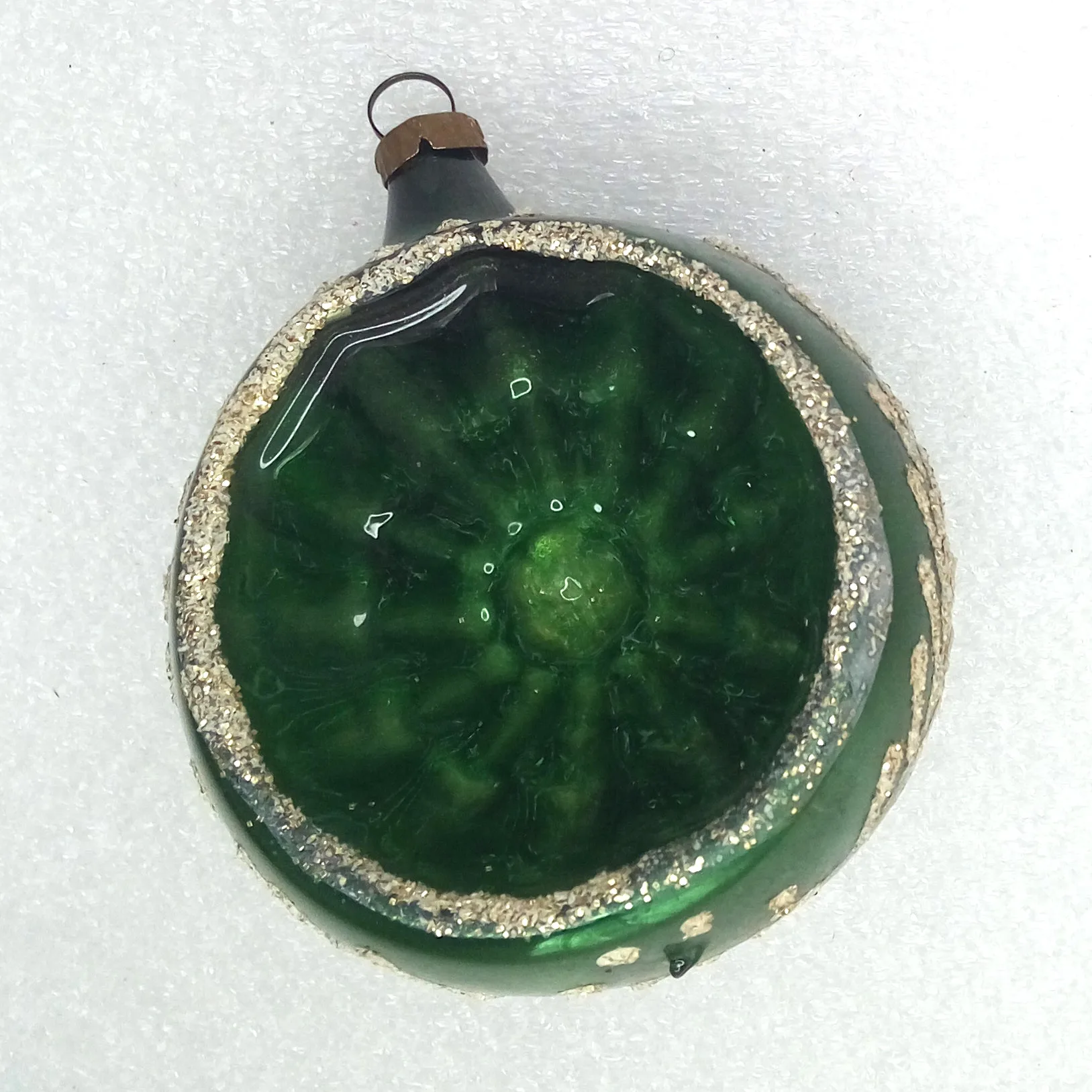 Vintage Ukrainian (GDR?) Glass Christmas Ornament Lantern