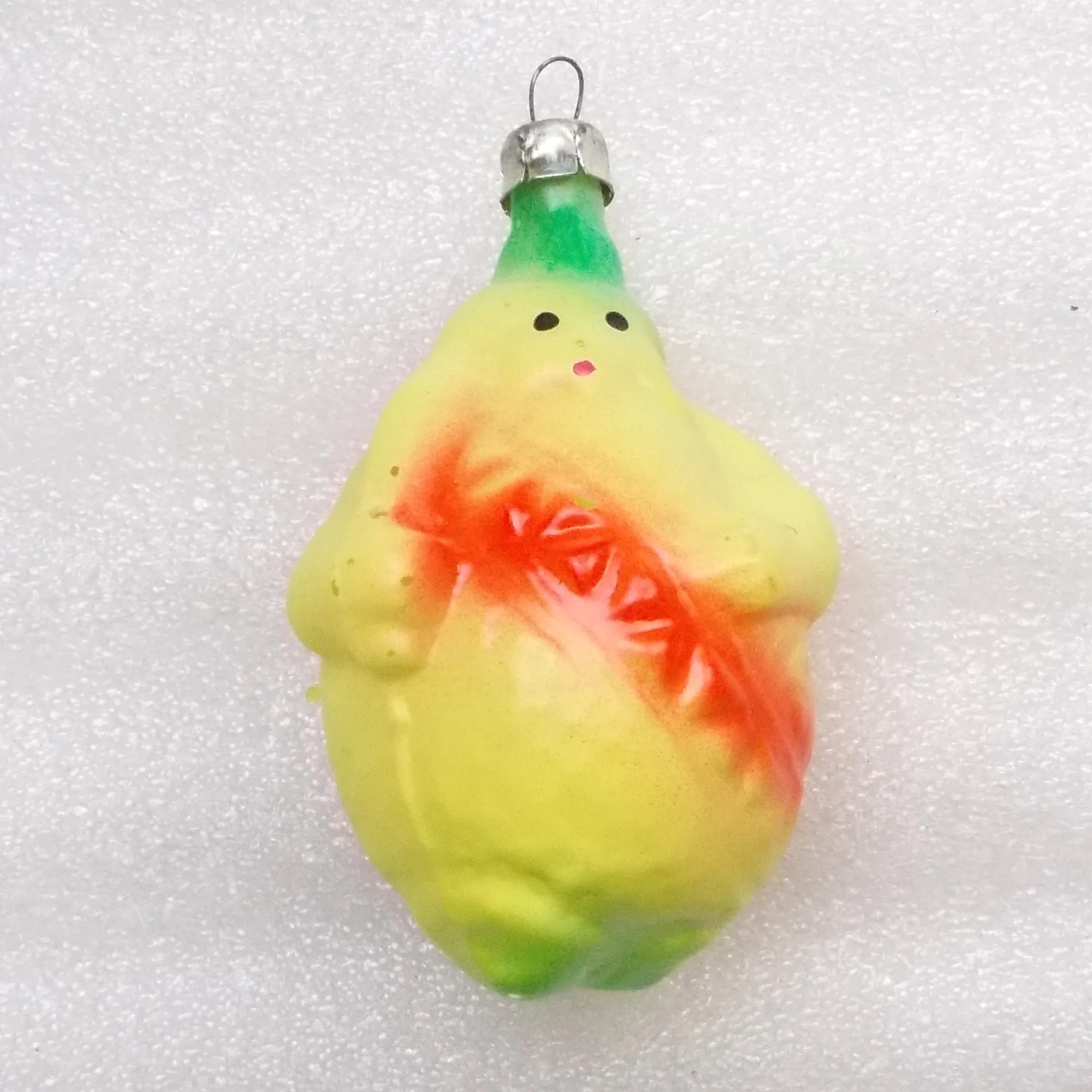 Vintage Russian Glass Christmas Tree Ornament Lemon the Prince