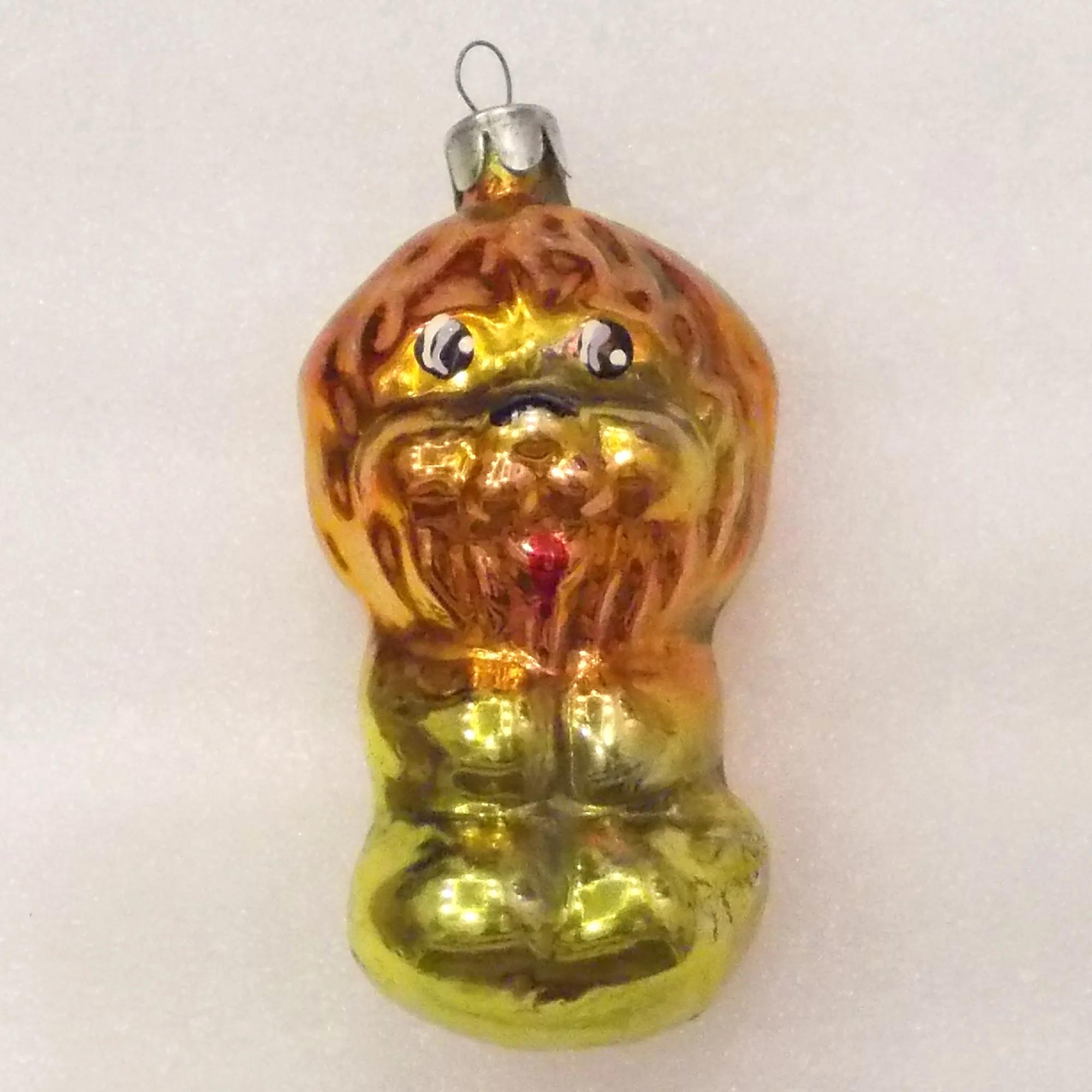 Vintage Glass Christmas Tree Ornament Toy Lion Cub