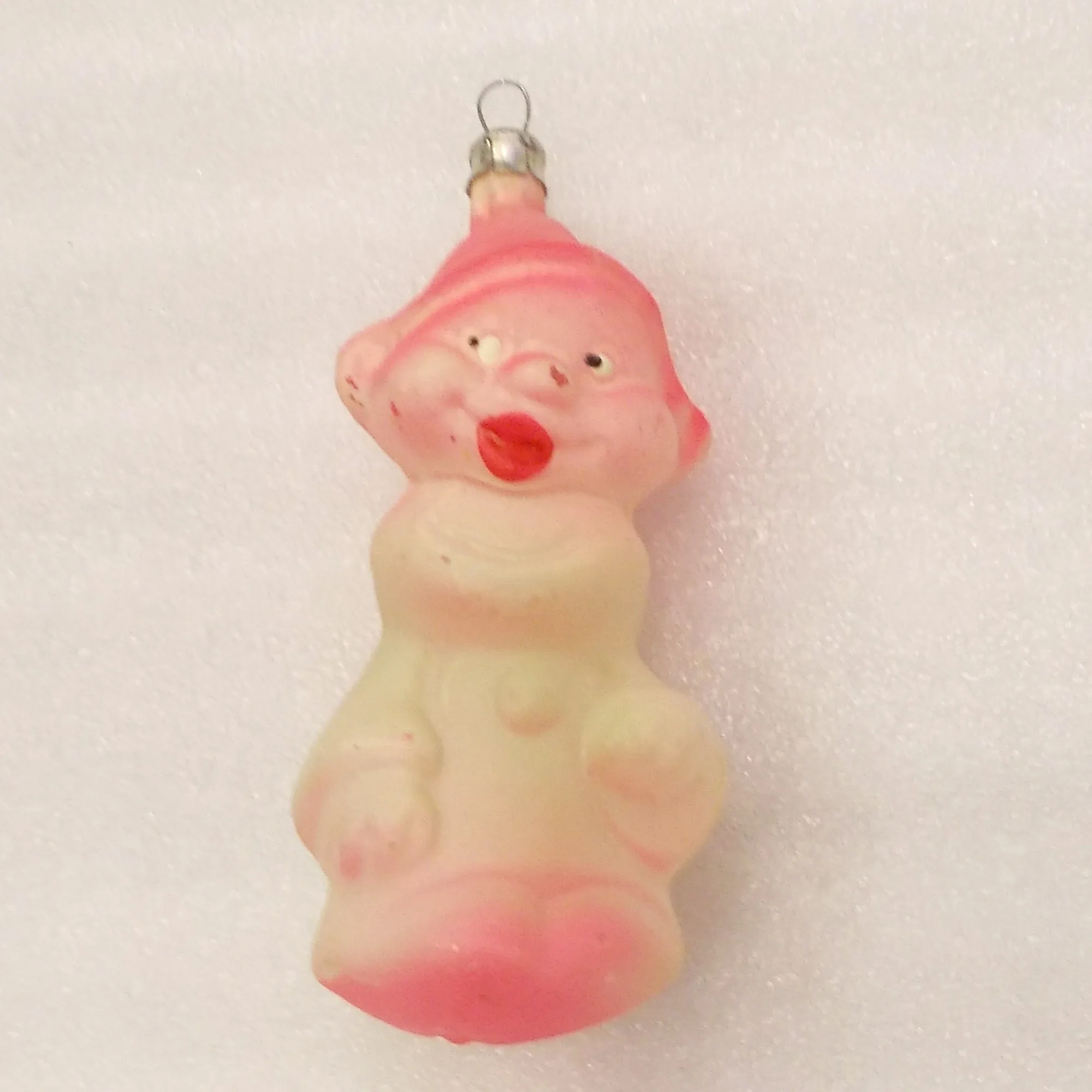 Vintage Glass Christmas Tree Ornament Toy Old Clown