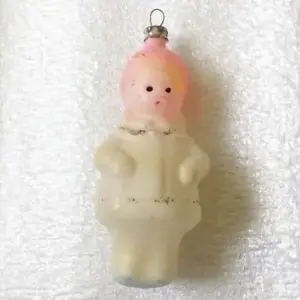 Vintage Glass Christmas USSR Ornament Snowmaiden