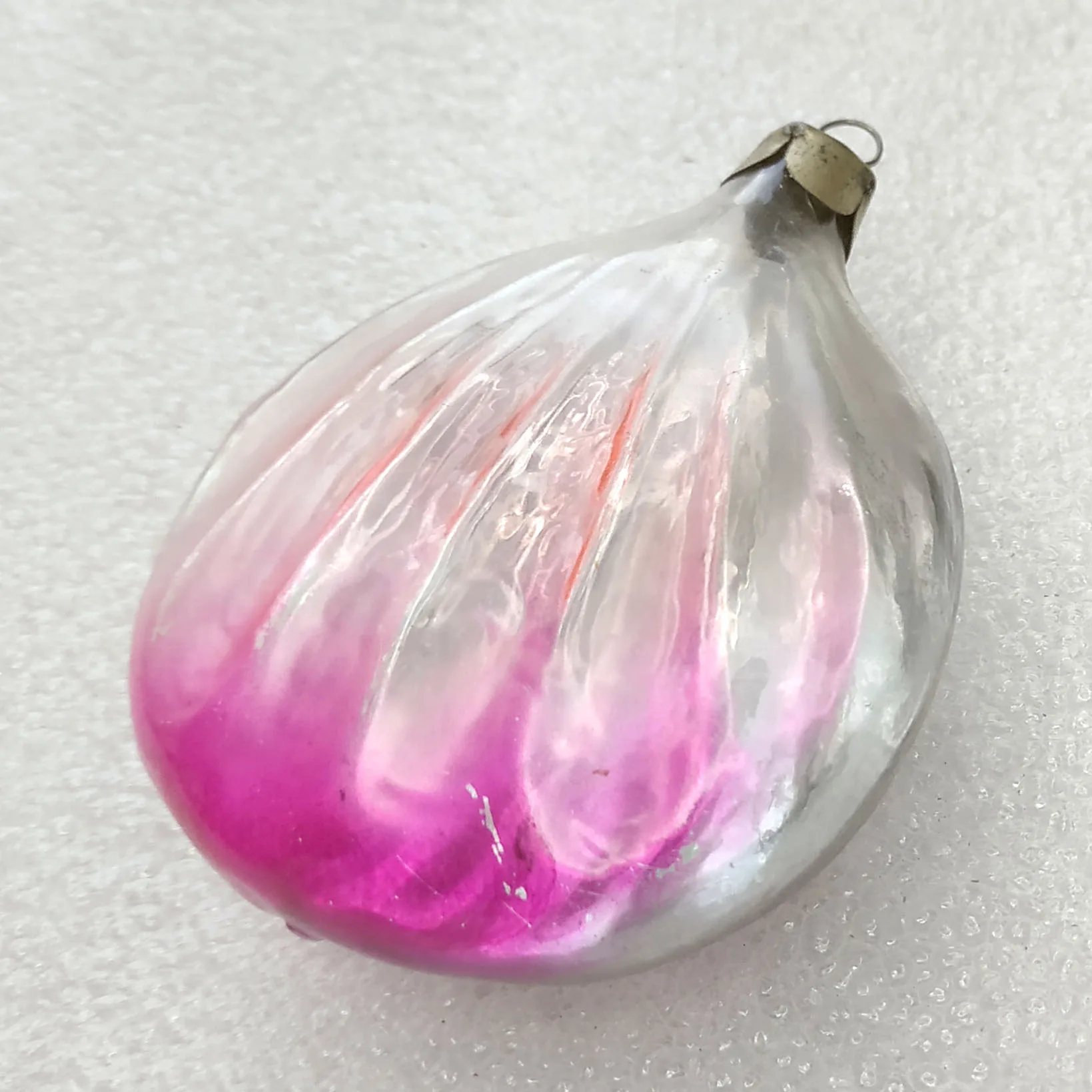 Antique Vintage Glass USSR Christmas Ornament Sea Shell