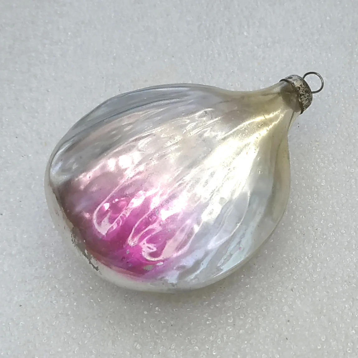 Antique Vintage Glass USSR Christmas Ornament Sea Shell