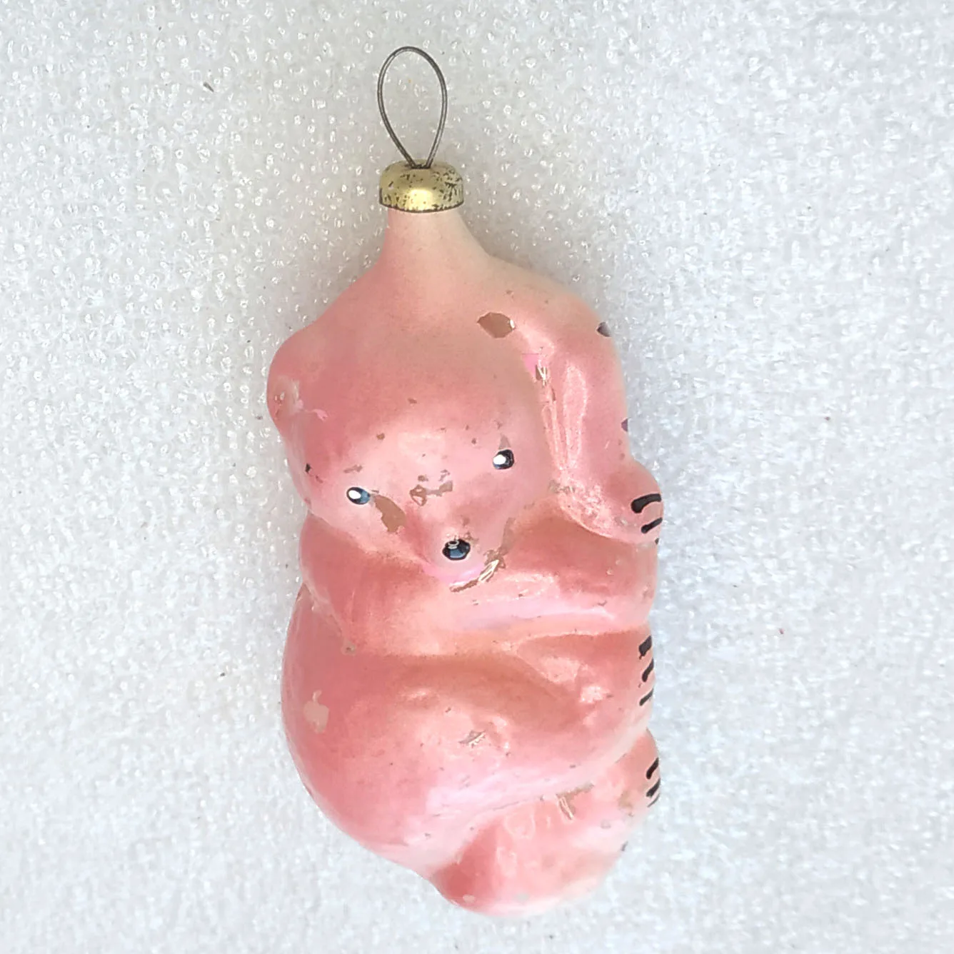 Antique Vintage Glass Christmas Ornament Bear Cub