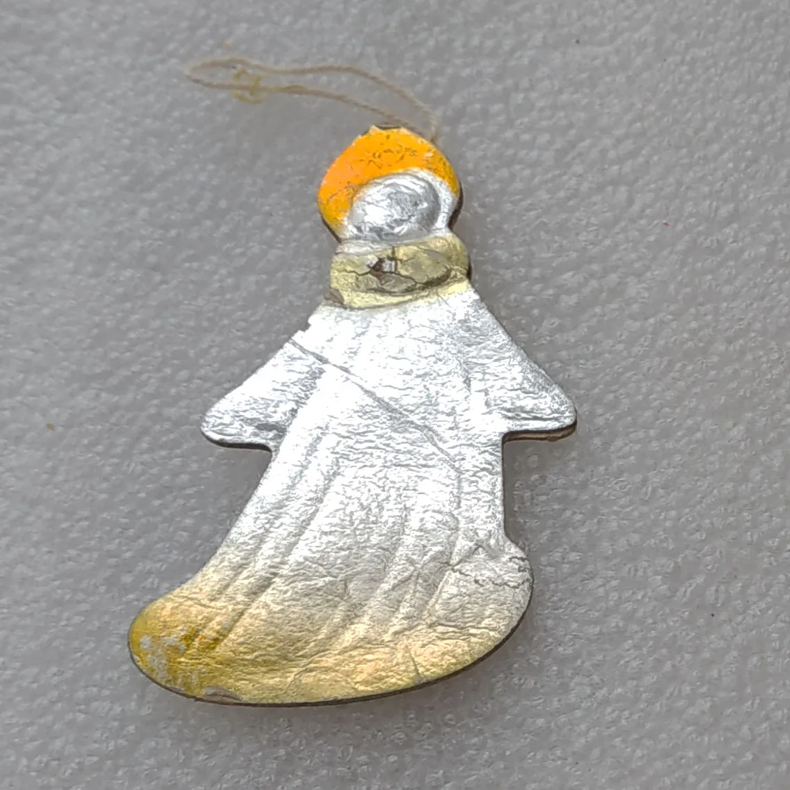 Antique Vintage Dresden Cardboard Christmas Ornament Snowmaiden