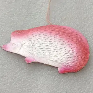 Antique Vintage Dresden Cardboard Christmas Ornament Hedgehog