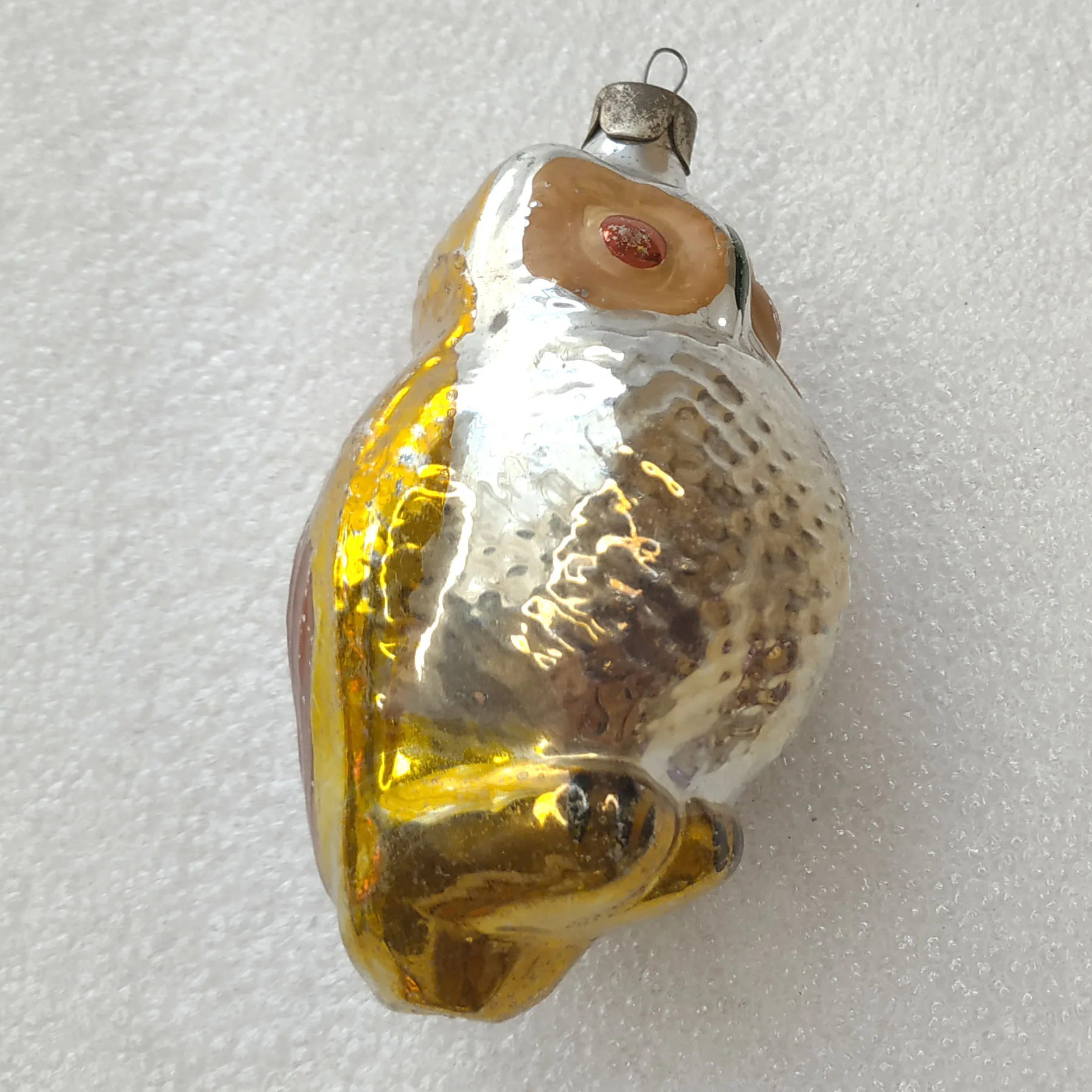 Antique Vintage Glass Christmas Ornament Old Owl