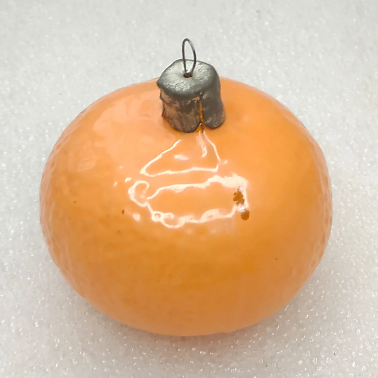 Antique Vintage Russian Glass Christmas Ornament Mandarin