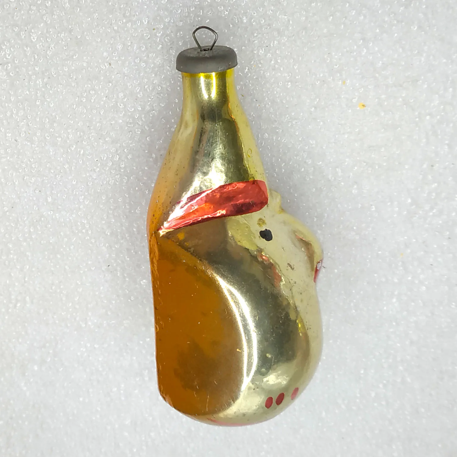 Antique Vintage USSR Glass Christmas Ornament Rooster