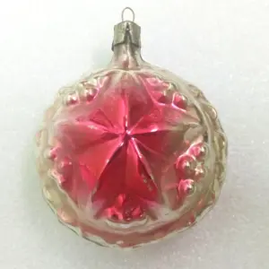 Vintage Glass Christmas Tree Ornament Toy Old Star